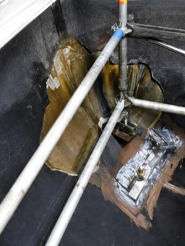 Lasotex anticorrosive rubber lining — Before